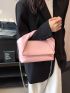 Minimalist Square Bag Medium Flap Pink