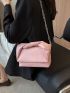 Minimalist Square Bag Medium Flap Pink