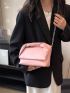 Minimalist Square Bag Medium Flap Pink