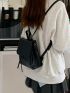 Small Flap Backpack Solid Color