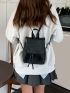 Small Flap Backpack Solid Color