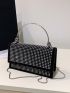 Mini Studded Decor Flap Square Bag Top Handle