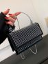 Mini Studded Decor Flap Square Bag Top Handle