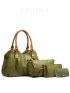 4pcs Tote Bag Set Double Handle Fashion Style, Best Work Bag For Women