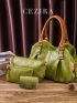 4pcs Tote Bag Set Double Handle Fashion Style, Best Work Bag For Women