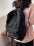 Medium Functional Backpack Letter Pattern For School