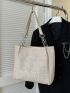 Letter Patch Square  Bag Fashion