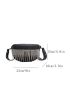 Small Waist Bag Fringe Decor Fashion Style Black