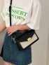 Small Square Bag Colorblock Flap Fashion Style