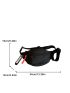 Medium Fanny Pack Letter Pattern Black Sport Style