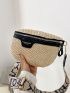 Small Straw Fanny Pack Letter Pattern