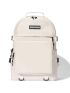 White Functional Backpack Medium Letter Patch Decor For School