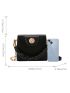 Mini Square Bag Metal Decor Chain Strap