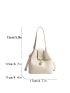 Mini Bucket Bag Crocodile Embossed Metal Decor