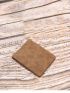 Solid Color Small Wallet Letter Embossed