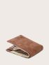 Solid Color Small Wallet Letter Embossed