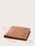 Solid Color Small Wallet Letter Embossed