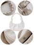 Medium Ruched Bag Handle Ruche Design Elegant Style Solid White