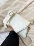 Small Novelty Bag White Flap Adjustable Strap For Work