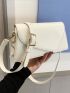 Small Novelty Bag White Flap Adjustable Strap For Work