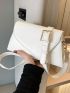 Small Novelty Bag White Flap Adjustable Strap For Work