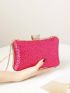 Mini Box Bag Rhinestone Decor Glamorous