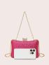 Mini Box Bag Rhinestone Decor Glamorous