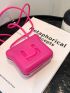 Mini Embossed Box Bag Neon Pink Funky