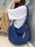 Large Capacity Hobo Bag Zipper Casual