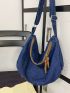 Large Capacity Hobo Bag Zipper Casual