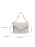 Quilted Pattern Flap Square Bag Fashion White