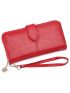 Genuine Leather Women Long Wallet Large Capacity Zipper Credit Card Holder Purse Fashion