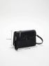 Mini Square Bag Solid Black Minimalist & Elegant Style