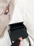 Mini Square Bag Solid Black Minimalist & Elegant Style