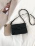 Mini Square Bag Solid Black Minimalist & Elegant Style