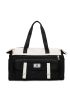 Colorblock Travel Bag Letter Patch Decor Double Handle