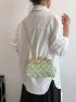 Minimalist Square Bag Small Kiss Lock Green