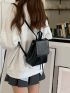 Small Flap Backpack Solid Color