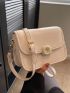 Minimalist Square Bag Mini Flap White