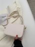 Minimalist Square Bag Mini Flap White