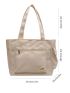 Small Shopper Bag Double Handle Solid Color For Daily Outing