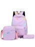 3pcs Bag Set Classic Backpack Crossbody Bag Pencil Case Set Cartoon Graphic