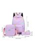 3pcs Bag Set Classic Backpack Crossbody Bag Pencil Case Set Cartoon Graphic