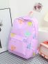 3pcs Bag Set Classic Backpack Crossbody Bag Pencil Case Set Cartoon Graphic