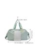 Mint Green Duffel Bag Adjustable Strap With Wet Dry Pocket & Shoes Compartment For Travel & Gym