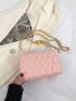 Quilted Square Bag Mini Flap Pink