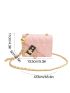 Quilted Square Bag Mini Flap Pink