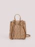 Mini Straw Bag Tassel Decor Lace Up