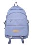 Letter Patch Decor Classic Backpack Medium Blue For School