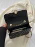 Mini Square Bag Solid Color Flap Design Chain Strap